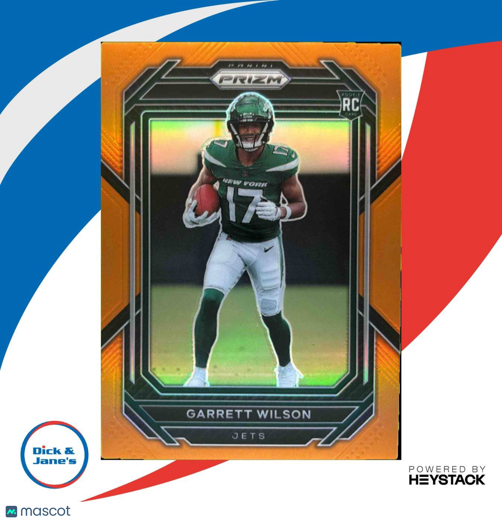 2022 Panini Prizm Garrett Wilson Orange 81/249 #309 RC New York Jets