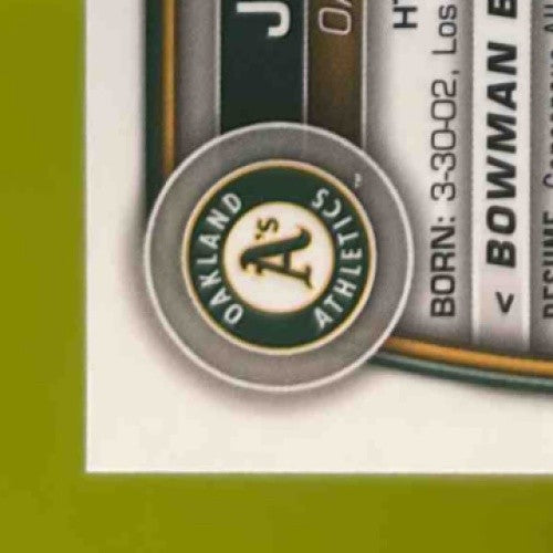 2023 Bowman Draft Jacob Wilson Chrome Auto JWI 1st Prospect Oakland Athletics