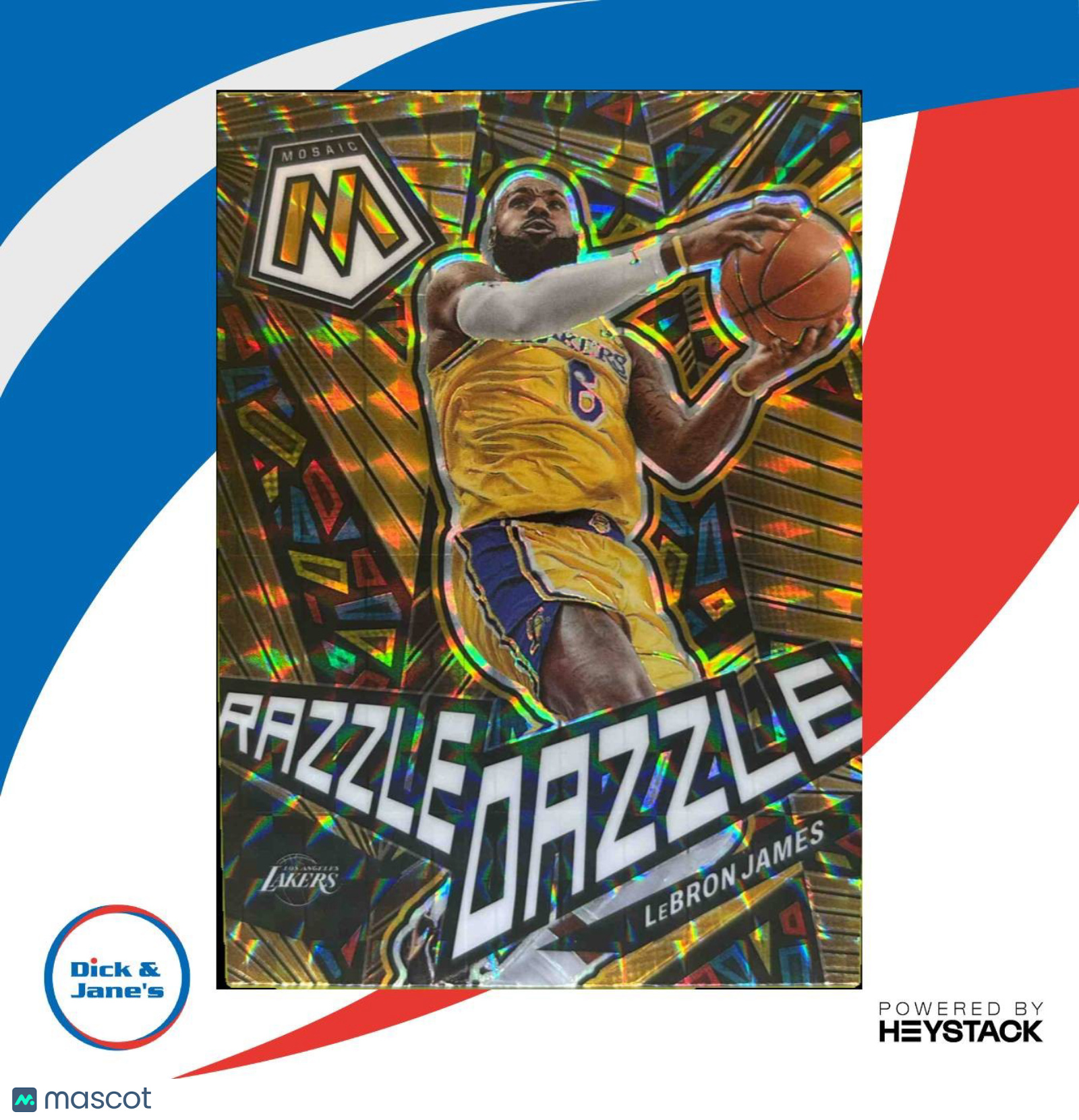 2022-23 Panini Mosaic LeBron James Razzle Dazzle #5 Los Angeles Lakers