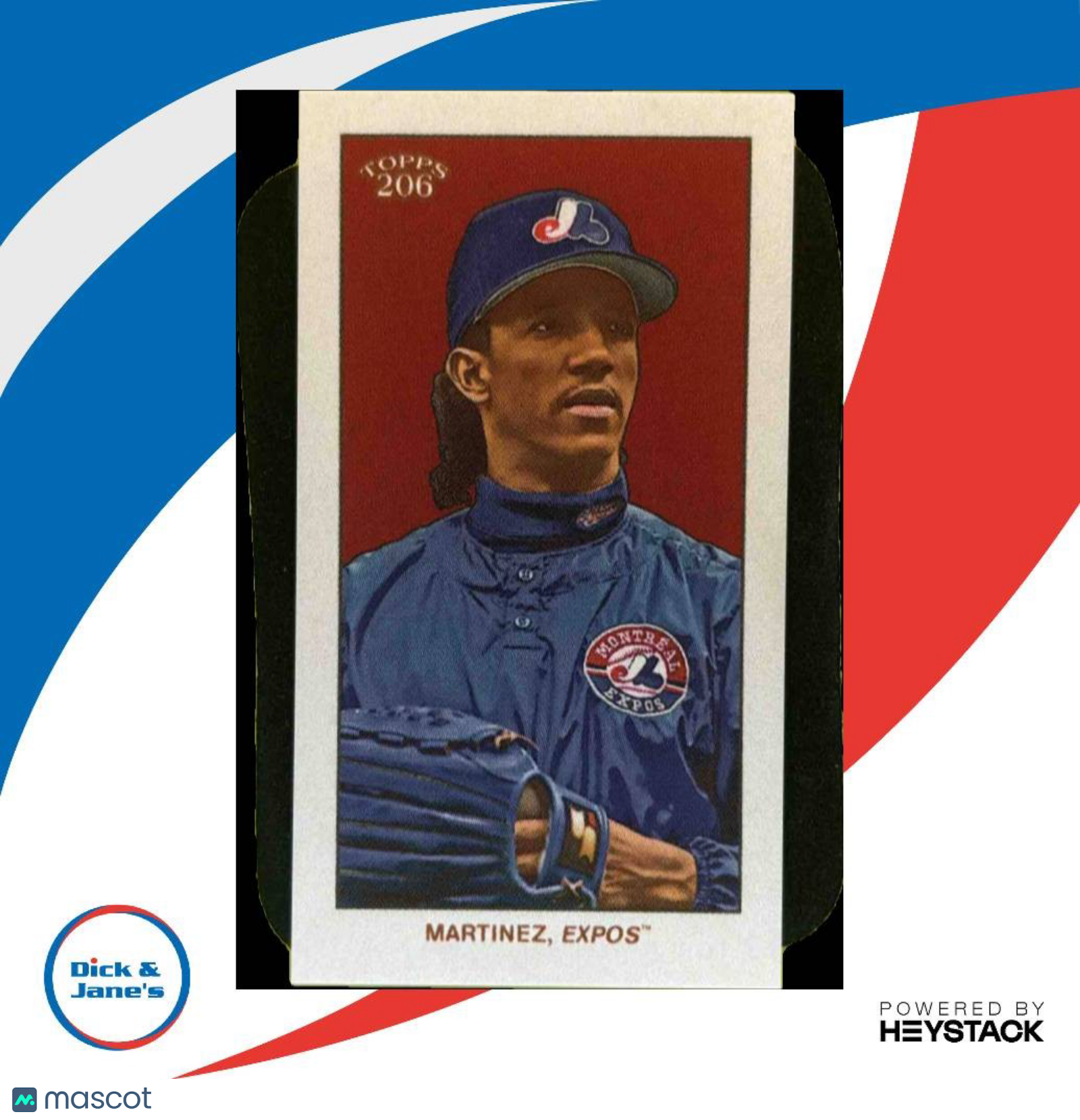 2024 Topps 206 Pedro Martinez 1909 Ticket Stub Rain Check Print Run 15 Expos