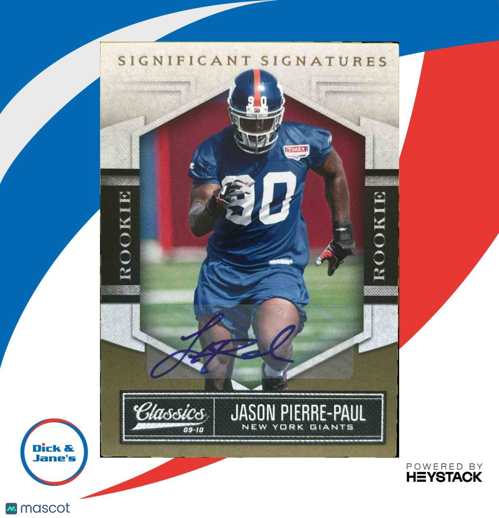 2010 Classics Jason Pierre-Paul JPP Significant Signatures Gold /499 RC Auto