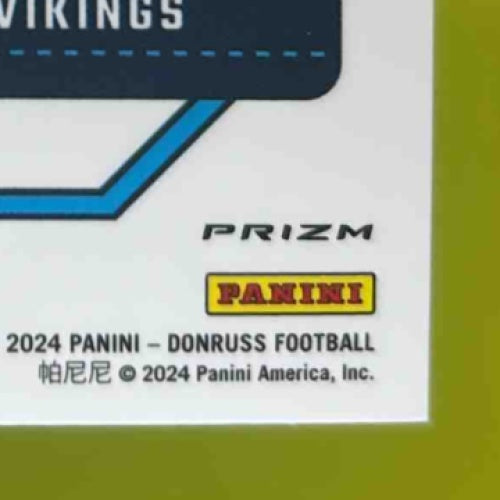 2024 Donruss J.J. McCarthy Optic Rated Rookie Preview Pink 303 Minnesota Vikings