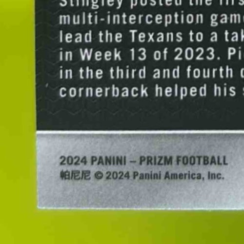 2024 Panini Prizm Derek Stingley Jr. Red #119 Houston Texans