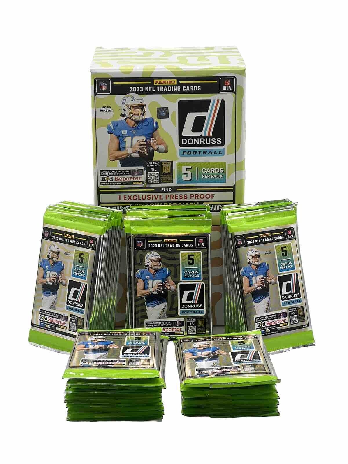 2023 Donruss NFL Football Trading Card GRAVITY FEED Box [48 Packs] (Yellow Parallel / Pack) SHIP ONLY
