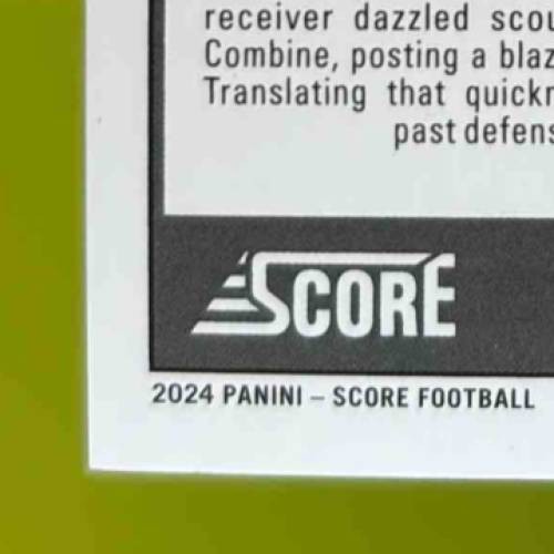 2024 Score Brian Thomas Jr. Signatures End Zone 5/6 Auto RC Jacksonville Jaguars