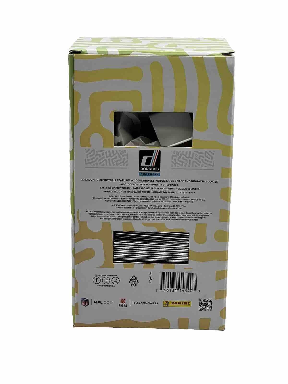 2023 Donruss NFL Football Trading Card GRAVITY FEED Box [48 Packs] (Yellow Parallel / Pack) SHIP ONLY