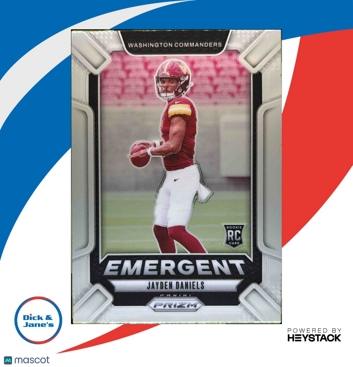 2024 Panini Prizm Jayden Daniels Emergent #2 RC Washington Commanders Rookie