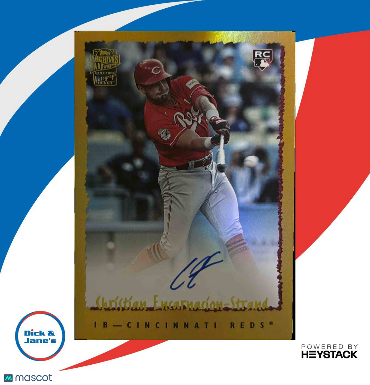 2024 Topps Archives Christian Encarnacion-Strand 95 Fan Favorites Auto Gold /50