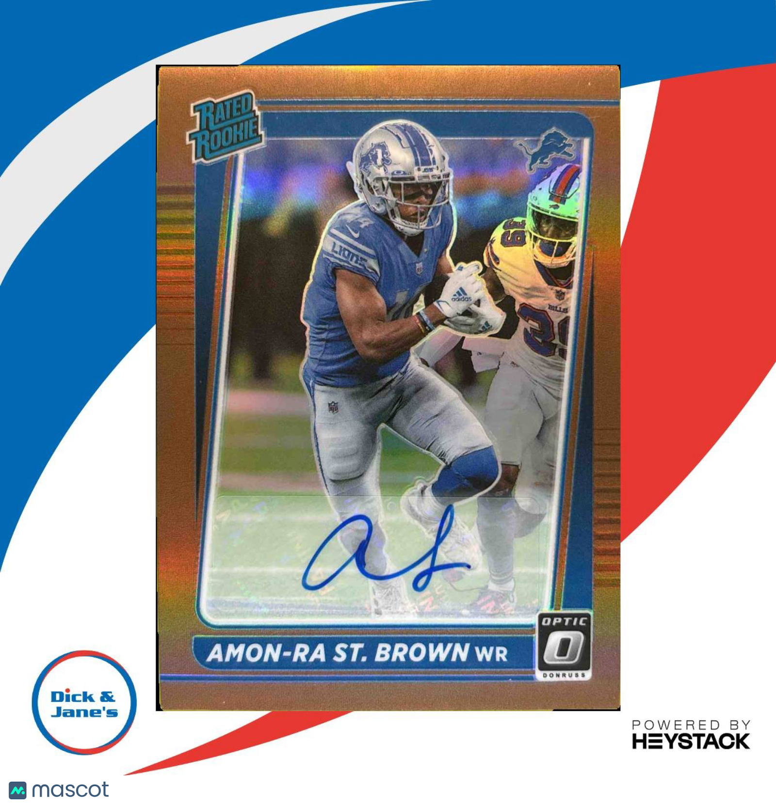 2021 Donruss Optic Amon-Ra St. Brown Rated Rookie RPS Auto Bronze Detroit Lions - Sports Cards