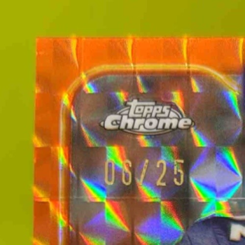 2024 Topps Chrome Ray Lewis Auto Orange Geometric Refractor /25 Baltimore Ravens - Sports Cards