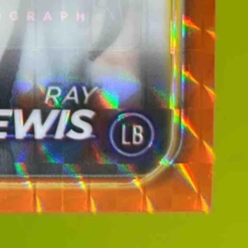 2024 Topps Chrome Ray Lewis Auto Orange Geometric Refractor /25 Baltimore Ravens - Sports Cards