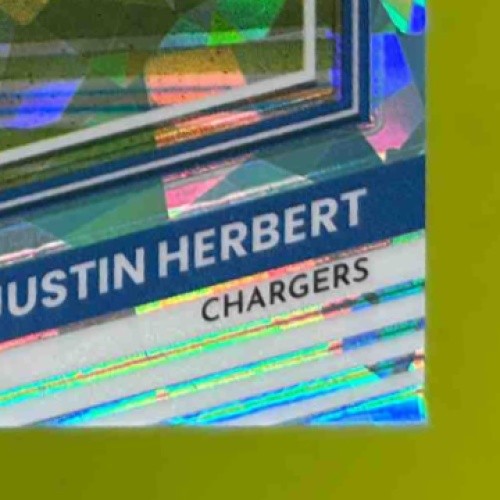 2022 Donruss Optic Justin Herbert Dominators Ice 5/15 #D-4 Los Angeles Chargers