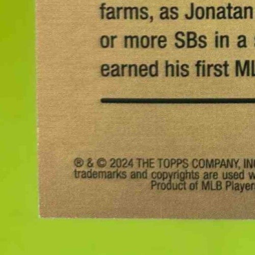 2024 Topps Update Jonatan Clase Golden Mirror SP #US35 RC Seattle Mariners