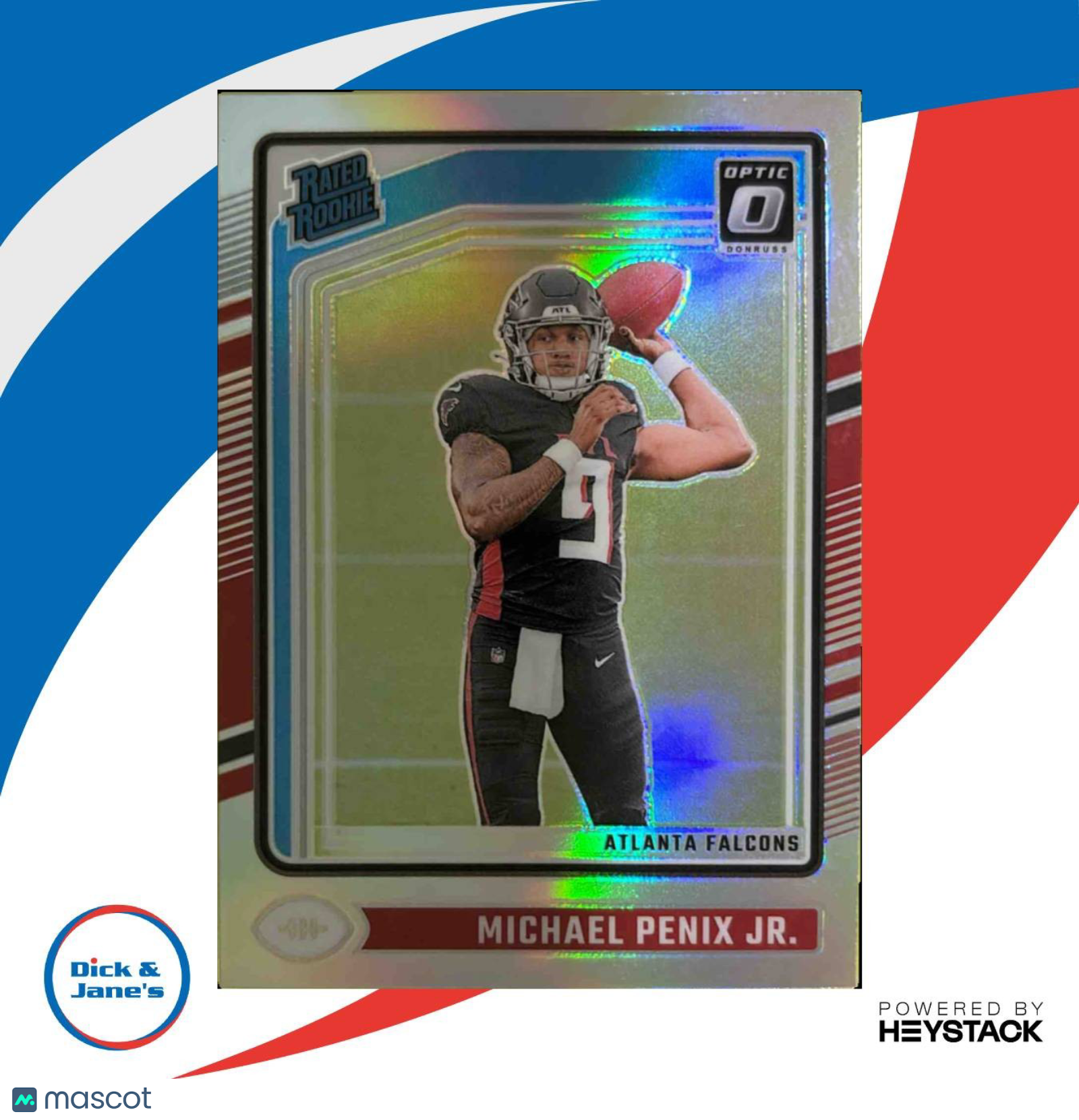 2024 Donruss Optic Michael Penix Jr. Holo Silver Rated Rookie Atlanta Falcons