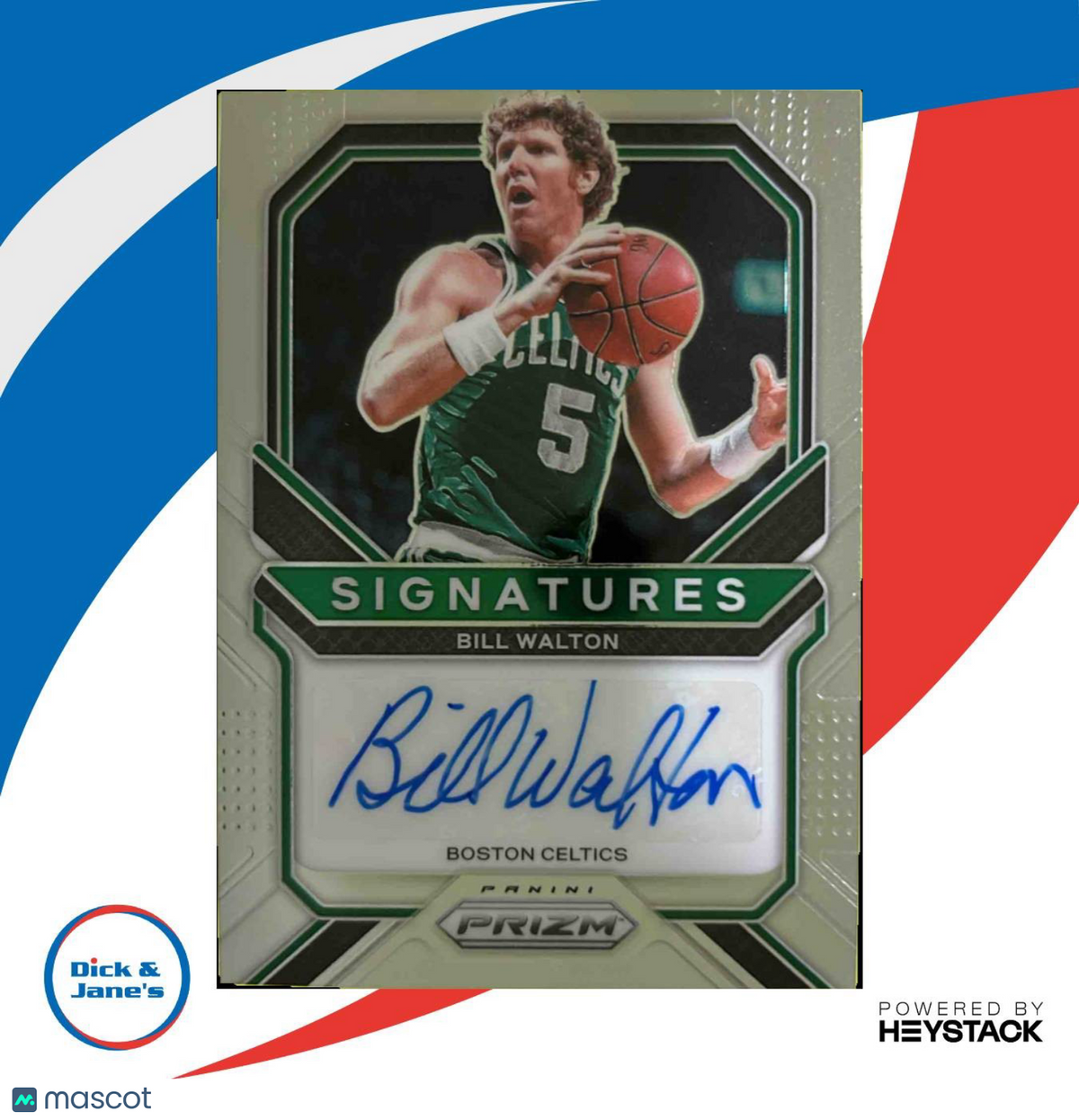 2020-21 Panini Prizm Bill Walton Signatures #SI-BWL Auto Boston Celtics