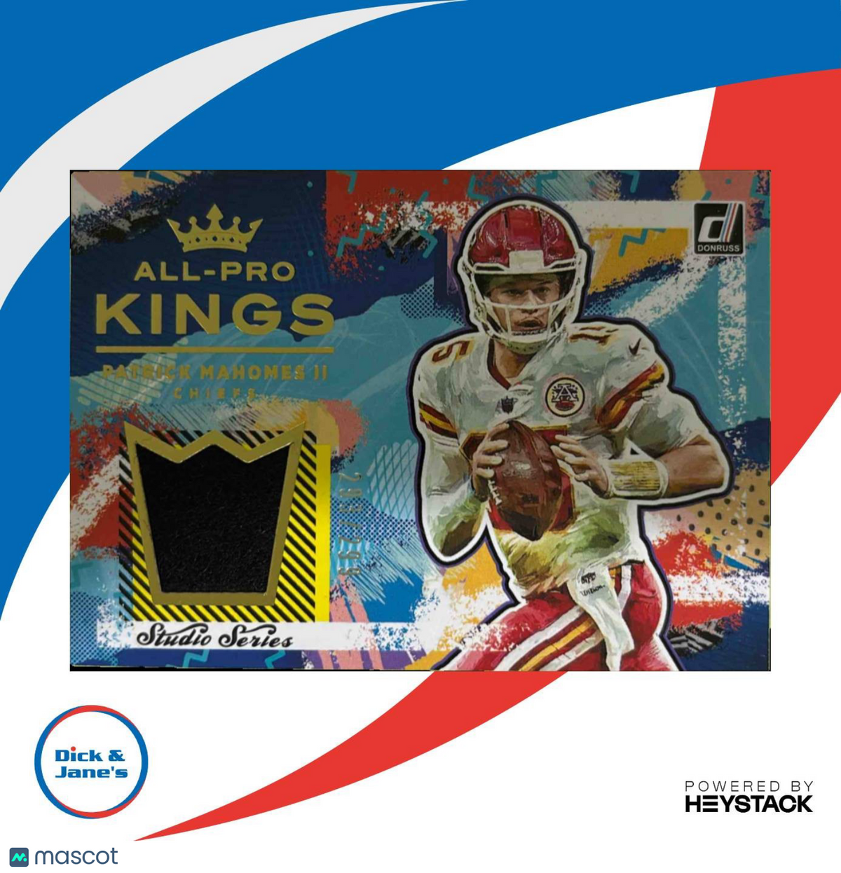 2021 Donruss Patrick Mahomes II All Pro Kings Studio Series Jersey /299 Chiefs