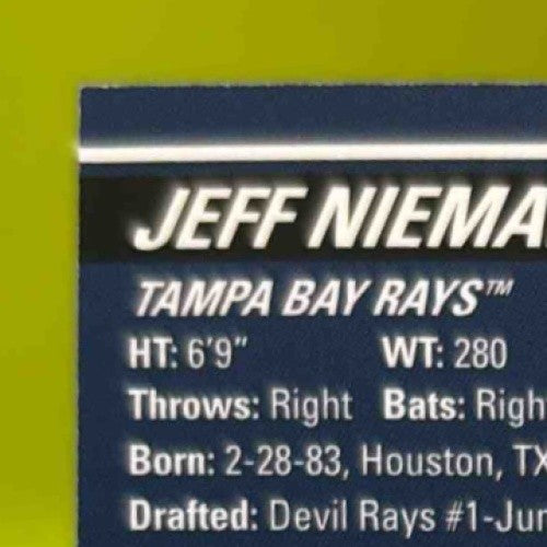 2008 Topps Stadium Club Jeff Niemann #159 Auto Tampa Bay Rays