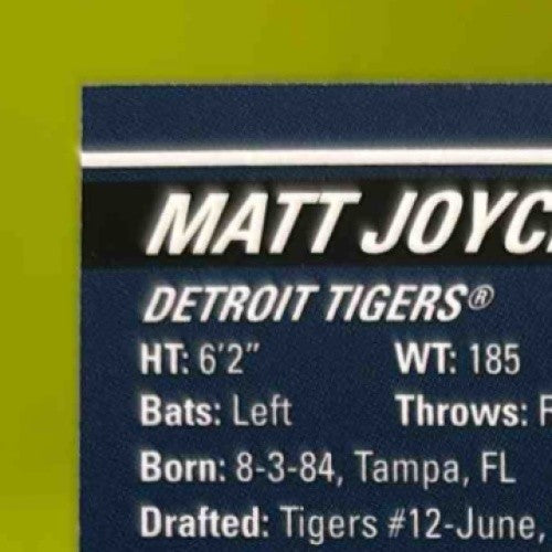 2008 Topps Stadium Club Matt Joyce #155 Auto RC Detroit Tigers