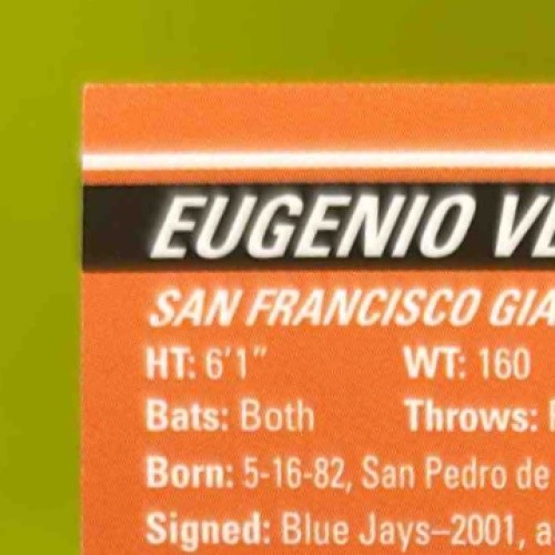 2008 Topps Stadium Club Eugenio Velez #185 Auto RC San Francisco Giants