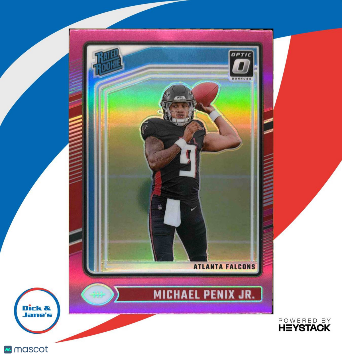 2024 Panini Donruss Optic Michael Penix Pink #279 Rated Rookie Atlanta Falcons