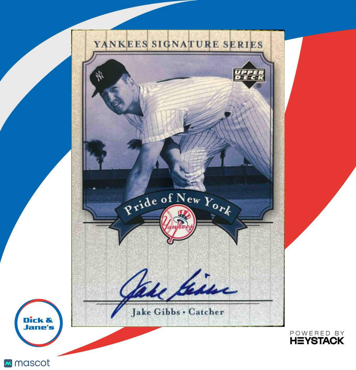 2003 Upper Deck Yankees Signature Series Jake Gibbs Pride of New York Auto