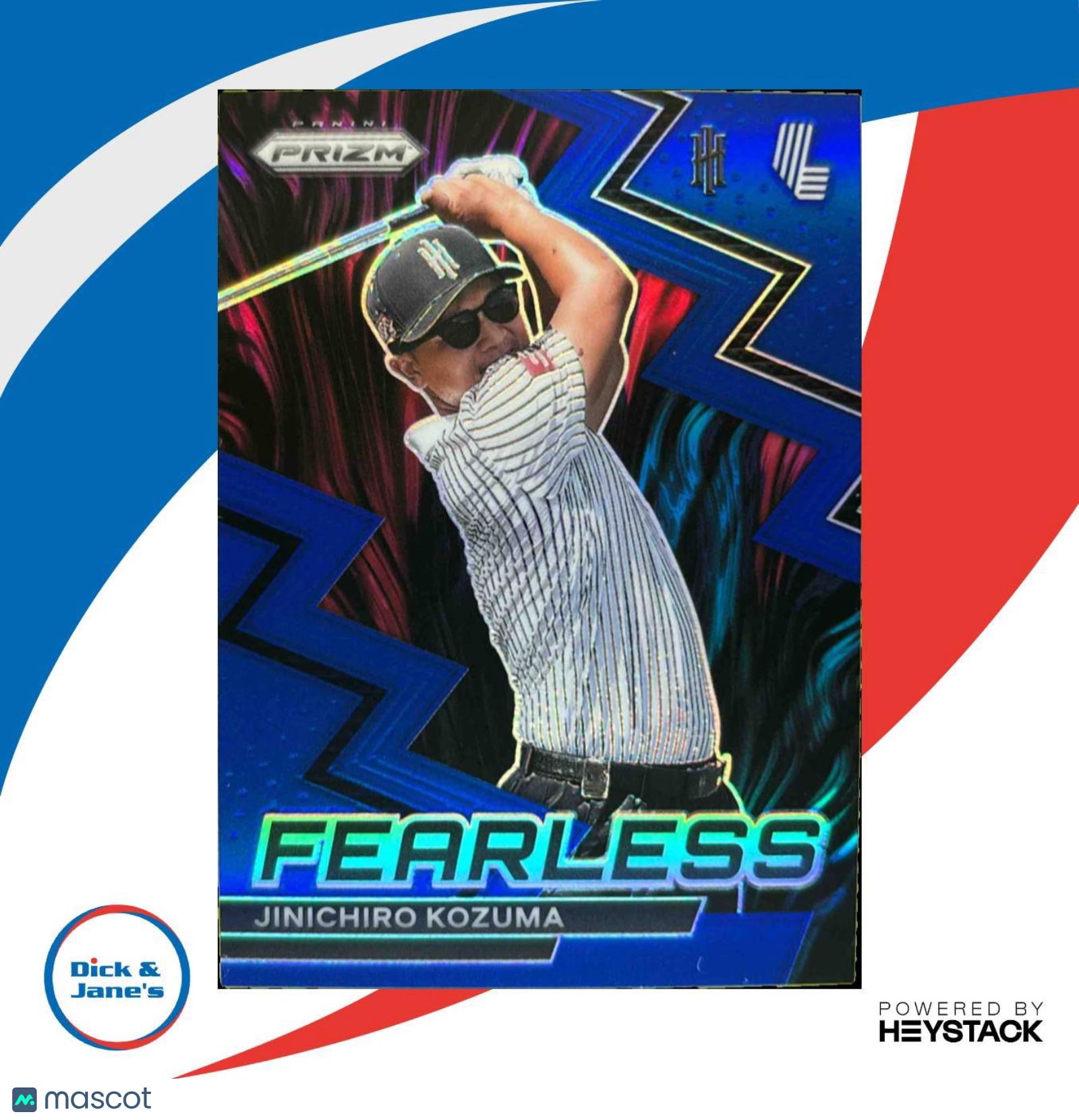 2024 Prizm LIV Golf Jinichiro Kozuma Fearless Blue Prizms 16/99 Iron Heads GC