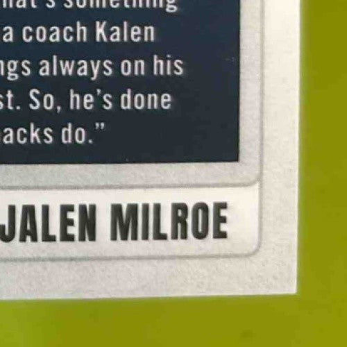 2025 Donruss Elite Jalen Milroe Extra Edition Orange 151/199 Seattle Seahawks