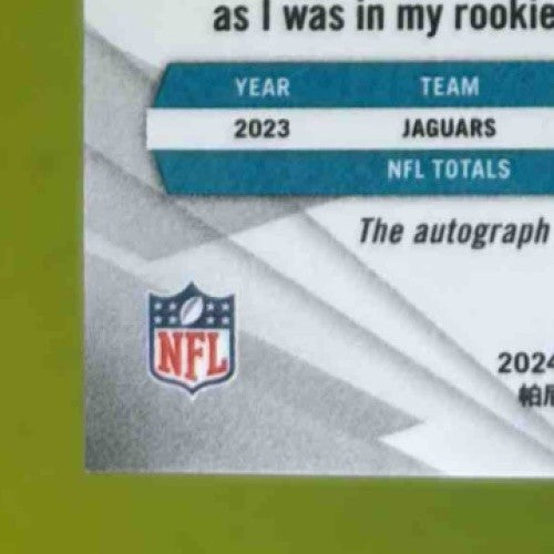 2024 Panini Phoenix Travon Walker Auto Blue /49 #135 Jacksonville Jaguars