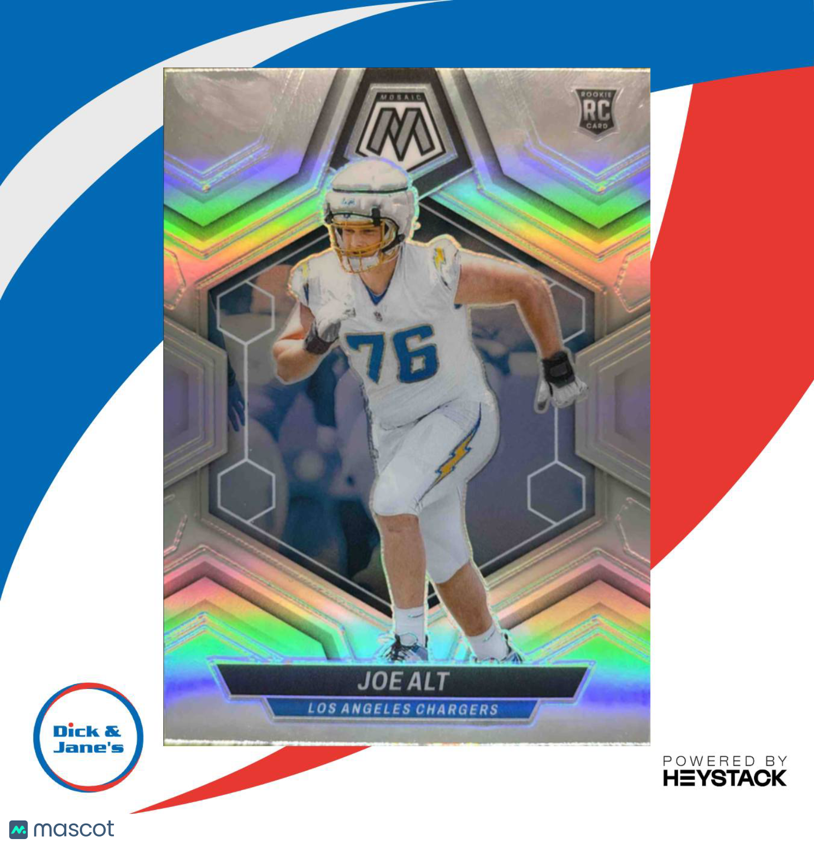 2024 Panini Mosaic Joe Alt Silver Holo Prizm #305 RC Los Angeles Chargers