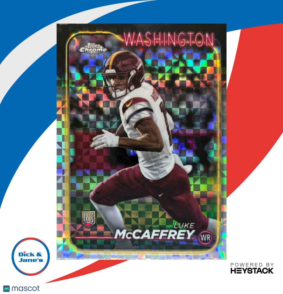 2024 Topps Chrome Luke McCaffrey X-Fractor #244 RC Washington Commanders