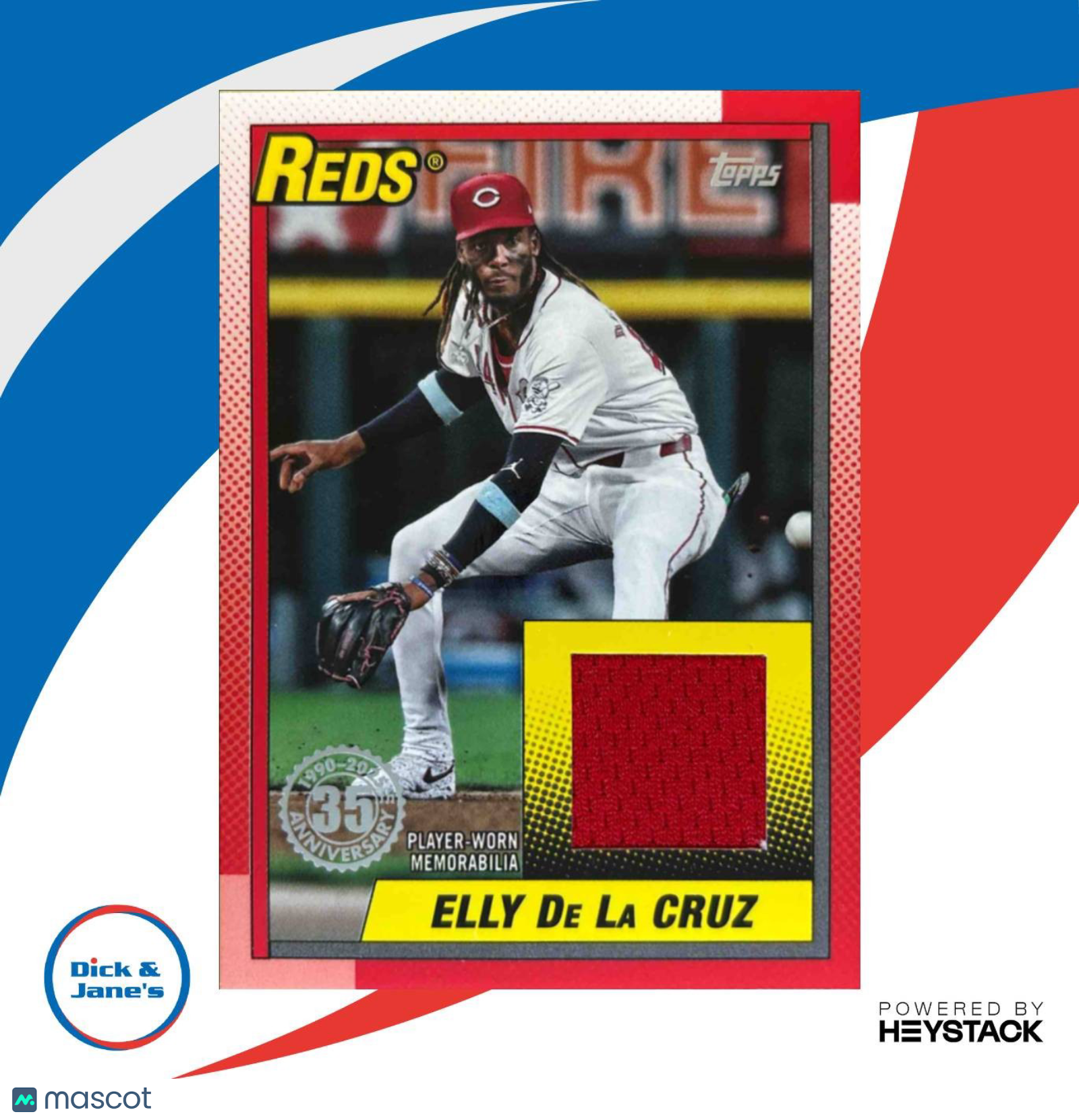 2025 Topps Elly De La Cruz 1990 Baseball Relics S1 #T90R-ED MEM Cincinnati Reds
