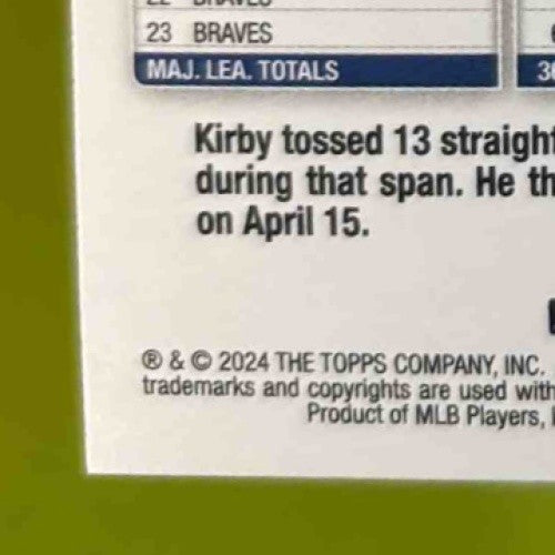 2024 Topps Update Kirby Yates Purple Holofoil 436/799 #US302 Texas Rangers
