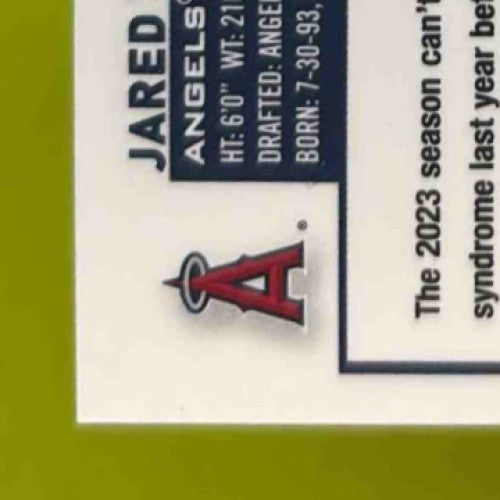 2023 Topps Chrome Jared Walsh Purple Sonar Refractor 262/275 Los Angeles Angels