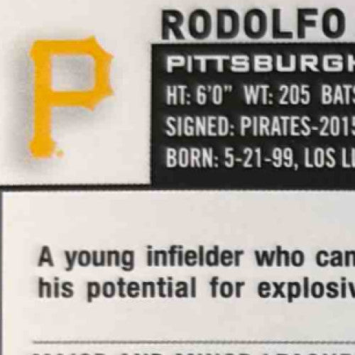 2023 Topps Rodolfo Castro Father's Day Powder Blue 37/50 #484 Pittsburgh Pirates