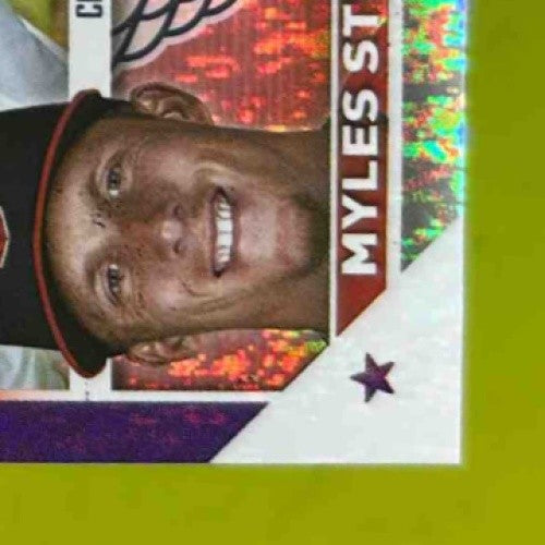 2023 Topps Myles Straw Purple Foilboard 149/799 #474 Cleveland Guardians