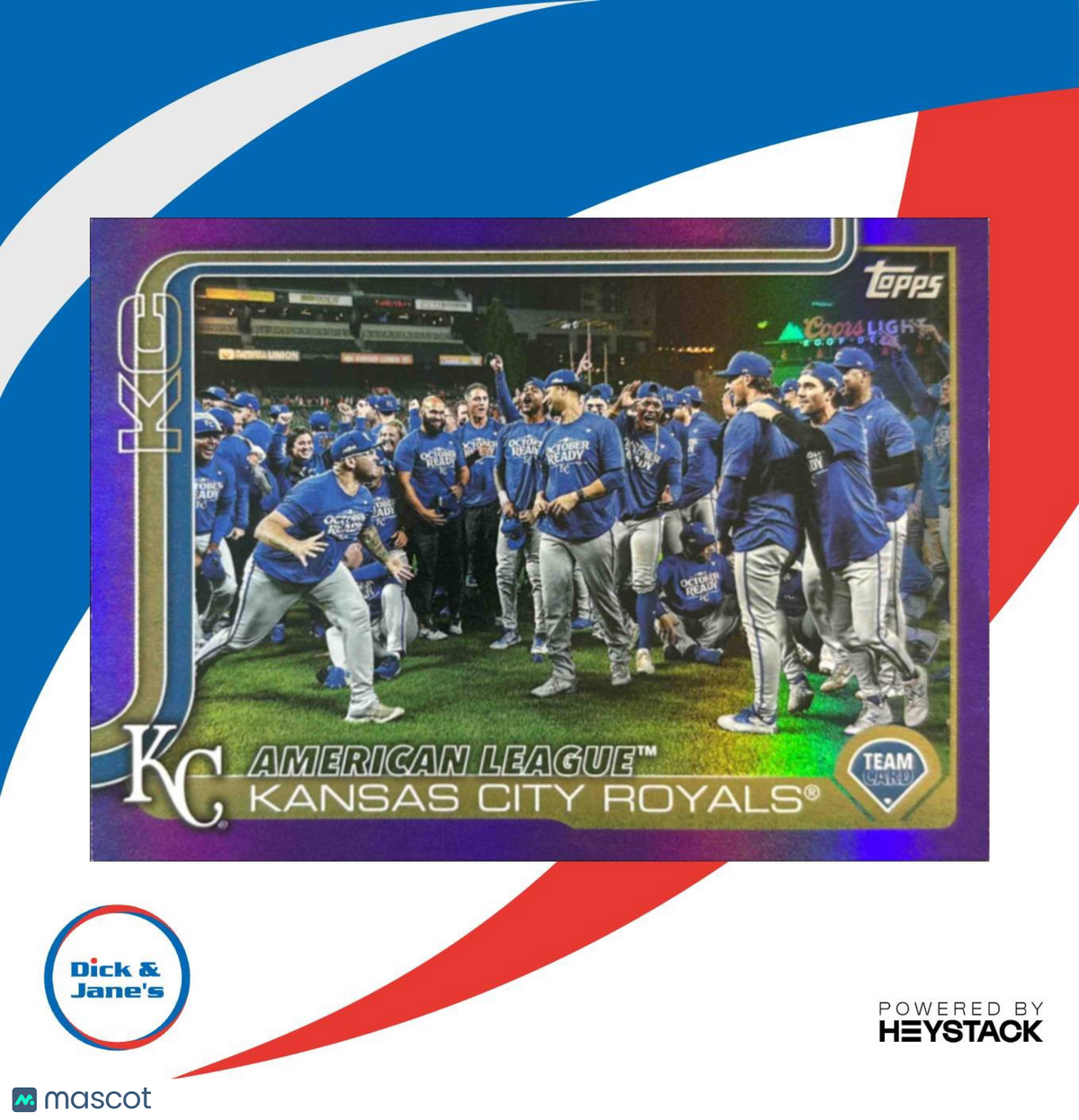 2025 Topps Kansas City Royals Purple Holo Foil 209/250 #519