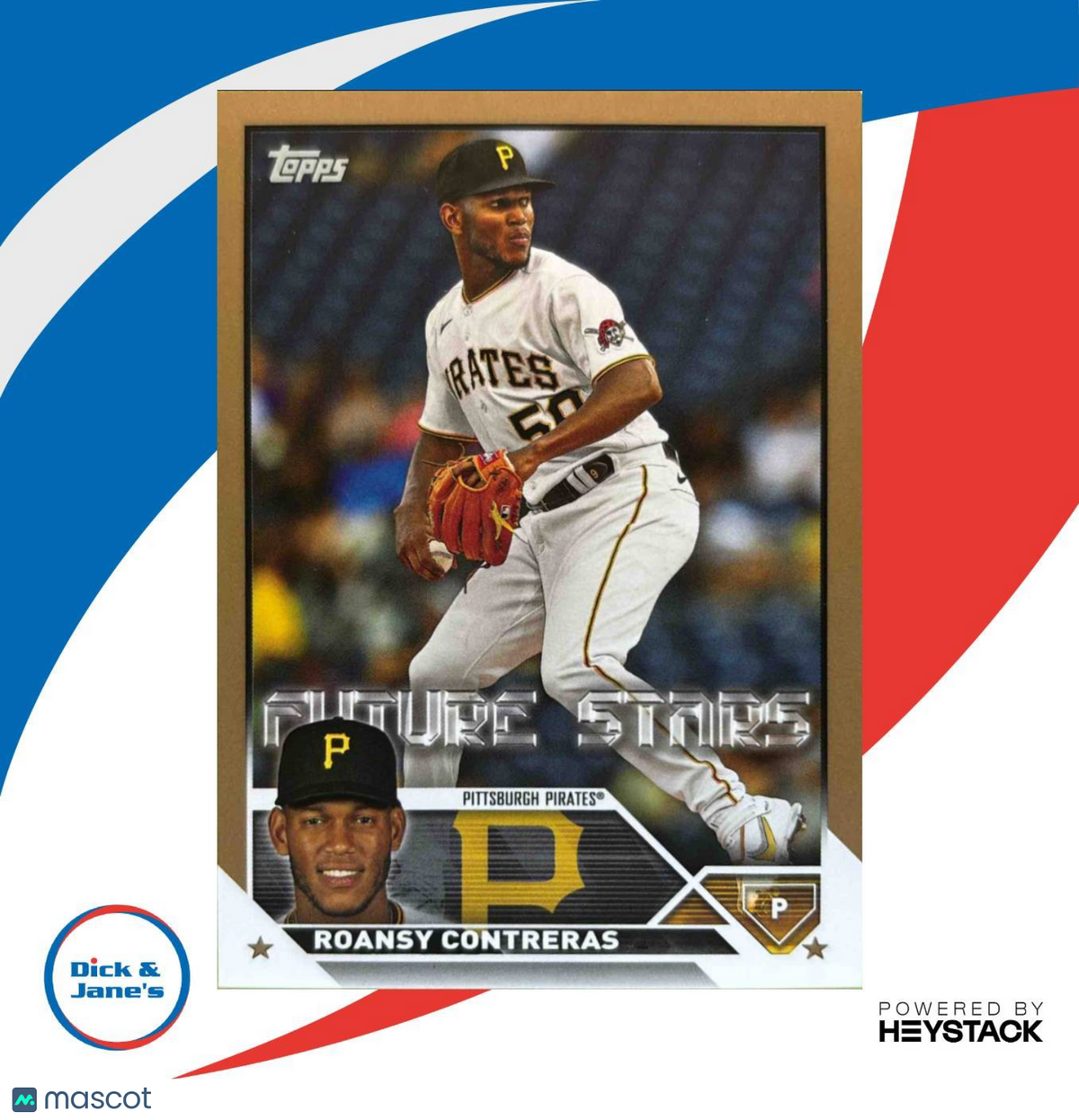 2023 Topps Roansy Contreras Gold 1053/2023 #559 Pittsburgh Pirates