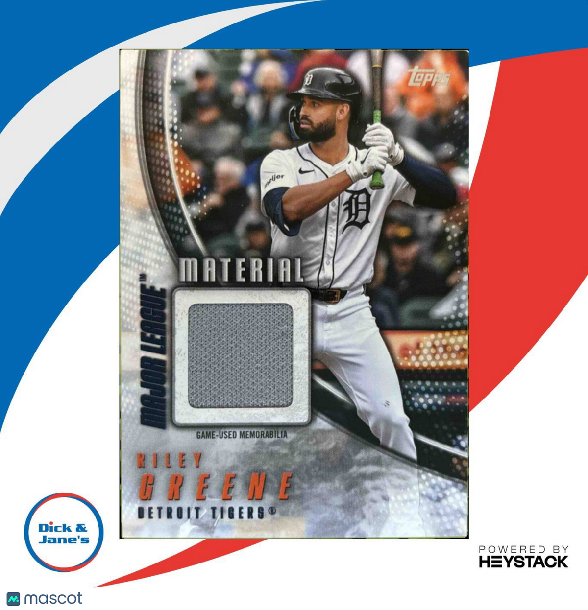 2025 Topps Riley Greene Major League Material Relics S2 #MLM2-RG Detroit Tigers