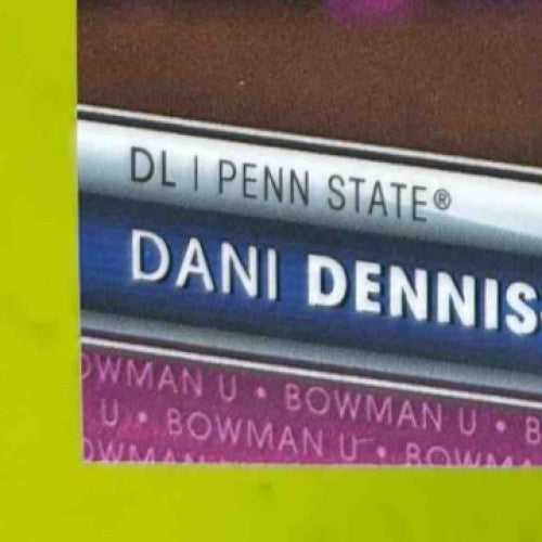2023 Bowman University Chrome Dani Dennis-Sutton Fuschia Mini Diamond Ref /150
