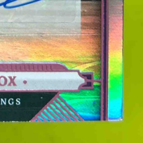 2022-23 Crown Royale De Aaron Fox Auto Pink 32/49 #CA-DAF Sacramento Kings