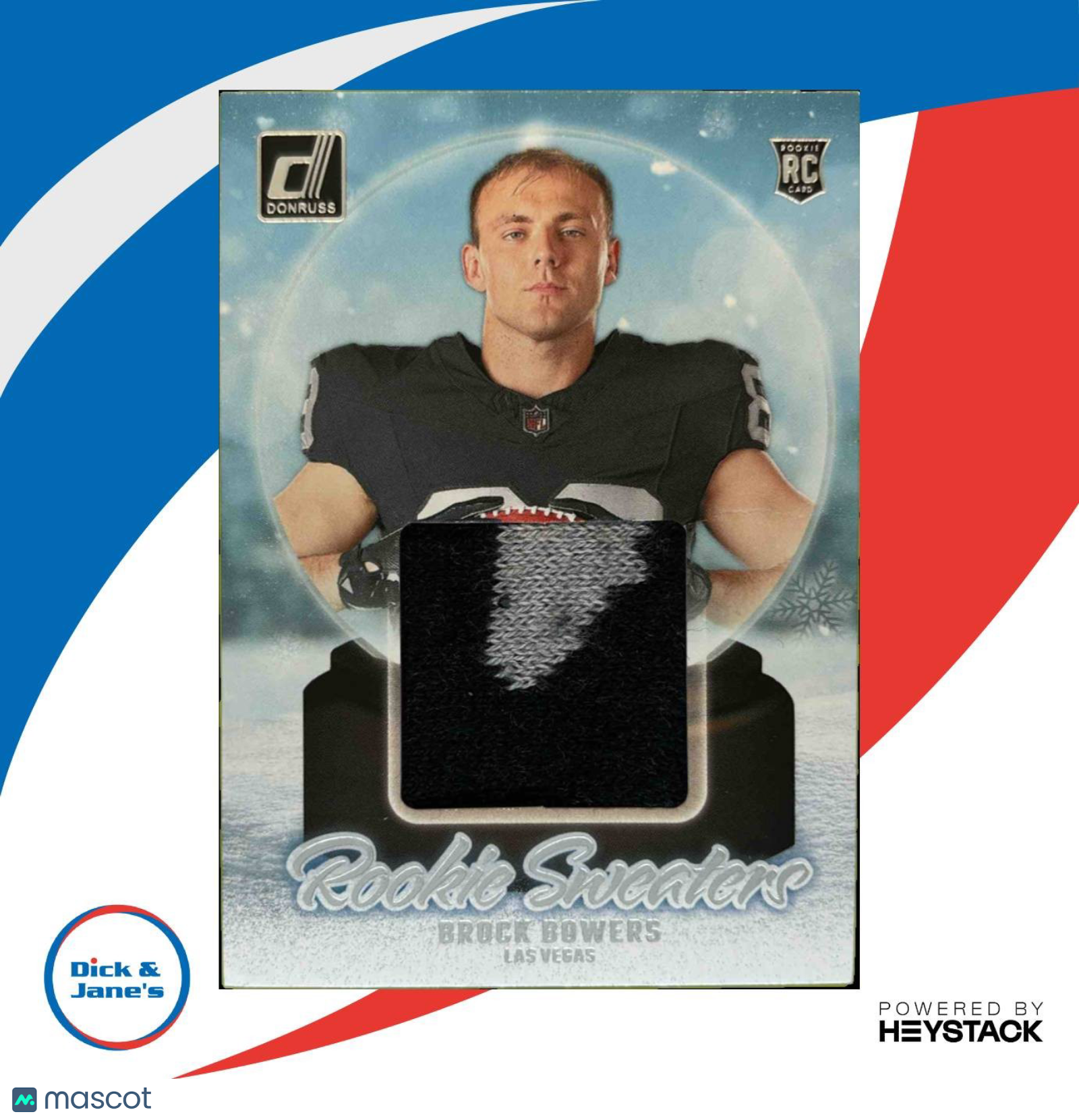 2024 Donruss Brock Bowers Rookie Holiday Sweater #RHS-BBO RC Las Vegas Raiders