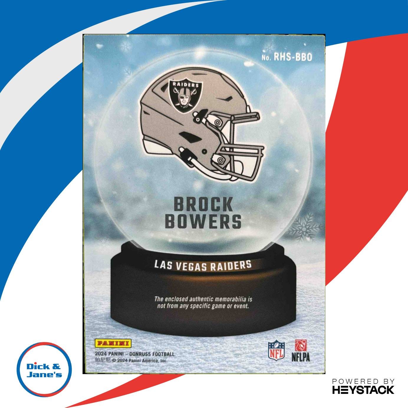 2024 Donruss Brock Bowers Rookie Holiday Sweater #RHS-BBO RC Las Vegas Raiders
