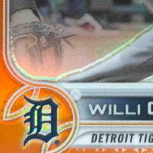 2022 Topps Chrome Willi Castro Orange Refractor 7/25 #173 Detroit Tigers