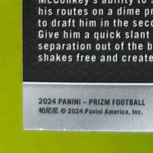 2024 Panini Prizm Ladd McConkey Silver HOLO #365 RC Los Angeles Chargers