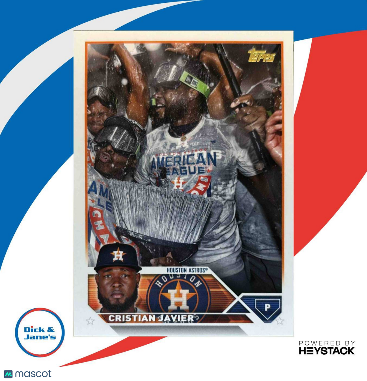 2023 Topps Cristian Javier Image Variation Golden Mirror SSP #55 Houston Astros