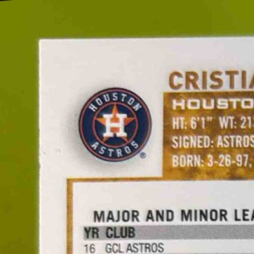 2023 Topps Cristian Javier Image Variation Golden Mirror SSP #55 Houston Astros