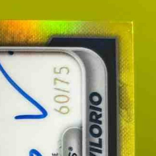 2024 Bowman Chrome Francisco Vilorio Auto Yellow fractor/75 1st Prospect Yankees