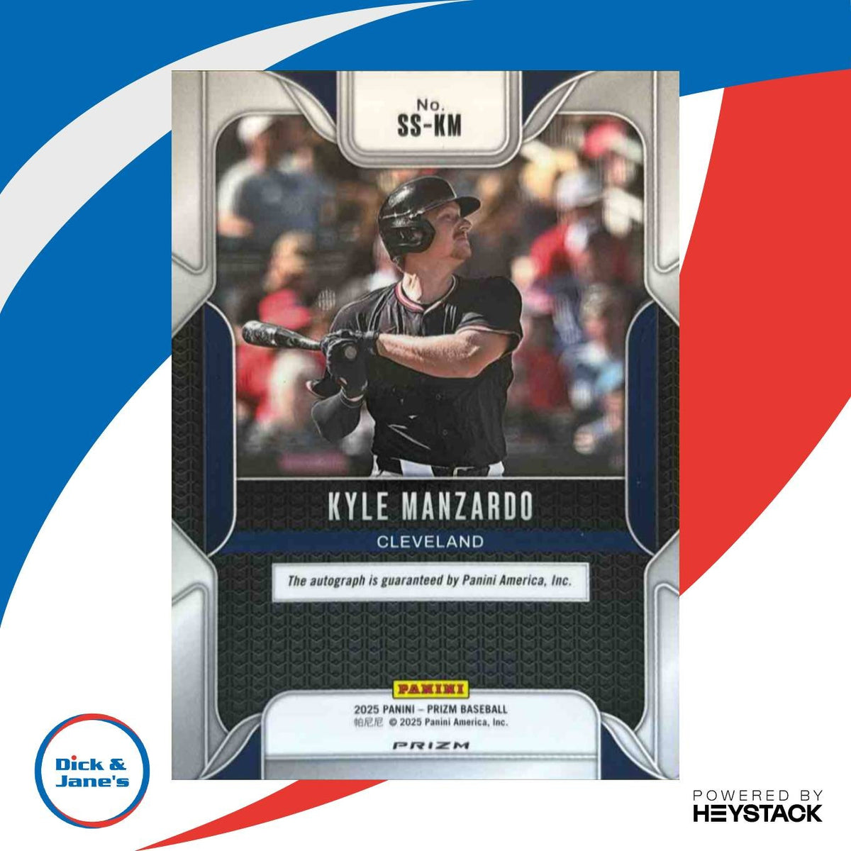 2025 Panini Prizm Kyle Manzardo Sensational Signatures Green Prizms #SS-KM Auto