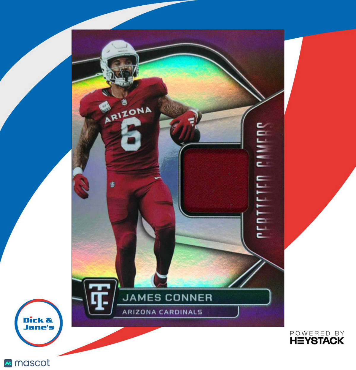2024 Panini Totally Certified James Conner Gamers #18 Arizona Cardinals