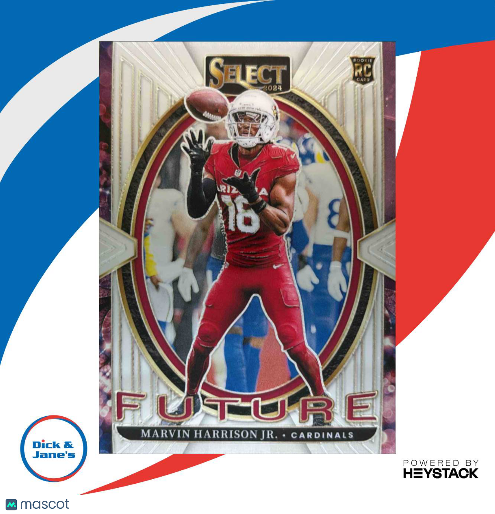 2024 Panini Select Marvin Harrison Jr. Future Prizm #6 RC Arizona Cardinals